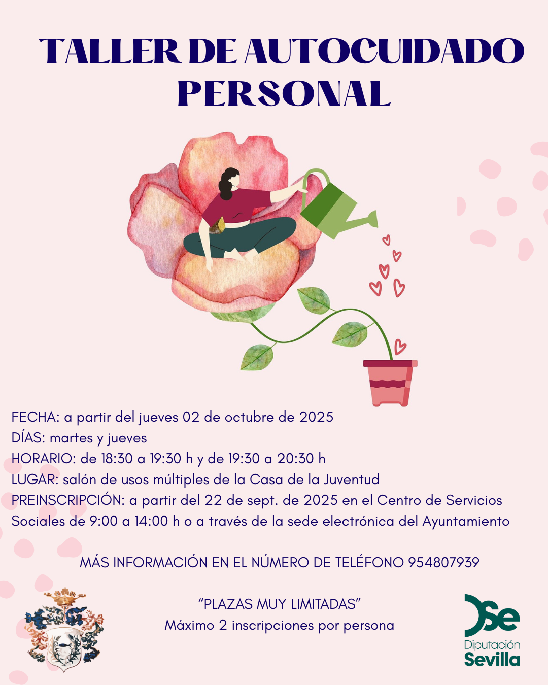 Post Instagram Autocuidado Orgánico Verde Rosa Crema